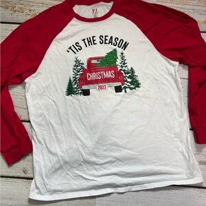 Place Red and White Festive Raglan Shirt